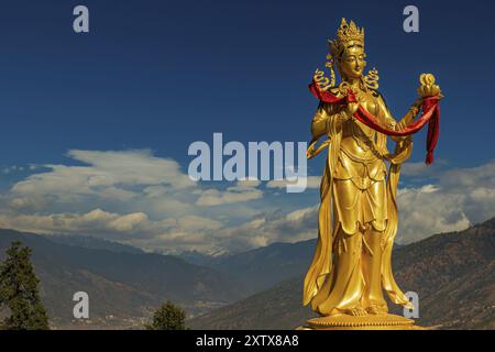 Goldene Buddha Dordenma-Statue am riesigen Buddha in Thimphu Stockfoto