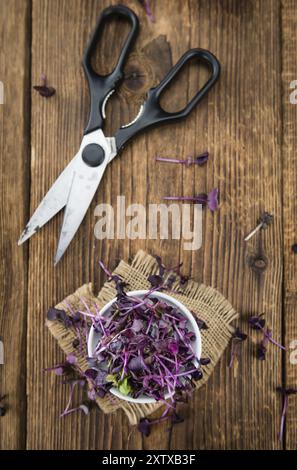 Teil der Fresh Cutted Cress (Nahaufnahme, selektiver Fokus) Stockfoto