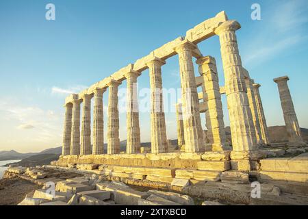 GRE Attika Sounio Poseidon Tempel von petinaki Griechenland Stockfoto