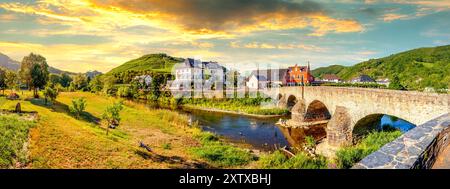 Altstadt von Rech im Ahrtal Stockfoto