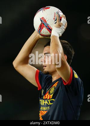 Sevilla, Spanien. August 2024. Miguel Gutierrez vom Girona FC spielte am 15. August 2024 im Benito Villamarin Stadion in Sevilla, Spanien, während des La Liga EA Sports Matches zwischen Real Betis und Girona FC. (Foto: Antonio Pozo/PRESSINPHOTO) Credit: PRESSINPHOTO SPORTS AGENCY/Alamy Live News Stockfoto