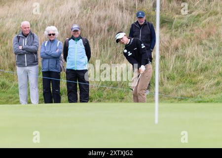 North Ayrshire, Schottland. August 2024. Olympiasiegerin Lydia Ko während ihrer zweiten Runde der ISPS HANDA Women’s Scottish Open 2024 in Dundonald Links. Quelle: Tim Gray/Alamy Live News Stockfoto