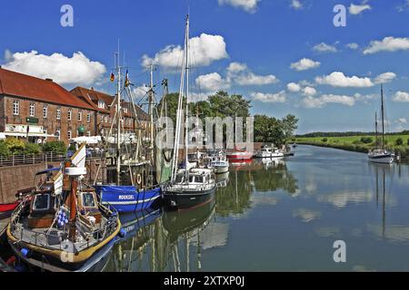 Der alte Hafen von Hooksiel, Hooksiel, Niedersachsen, Bundesrepublik Deutschland Stockfoto