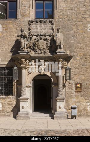 (â Sylvio Dittrich +49 1772156417) Schloss Merseburg Schloss Merseburg ist ein Renaissanceschloss in der Stadt Merseburg in Sachsen-Anhalt. Das war es Stockfoto