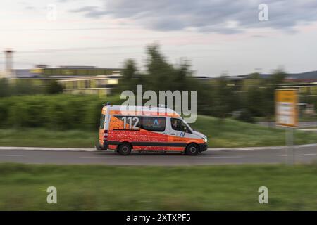 Rettungsdienst, Rettungsdienst, Notruf, 112, Rems-Murr-Kreis, Baden-Württemberg, Deutschland, Europa Stockfoto