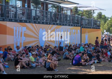 Impressionen vom ersten Tag des Highfield Festivals am Störmthaler See bei Leipzig Highfield Tag 1 Impressionen *** Impressionen vom ersten Tag des Highfield Festivals am Störmthaler See bei Leipzig Highfield Tag 1 Impressionen Stockfoto