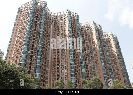 Die Wohngebäude in Hongkong Stockfoto