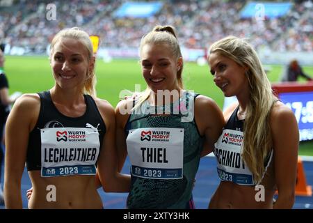 Berlin, Deutschland. September 2023. Leichtathletik, Meeting, ISTAF: 400 Mio. Frauen: Alicia Schmidt, Deutschland auf der Strecke. Quelle: Felix Wolf/Alamy Live News Stockfoto