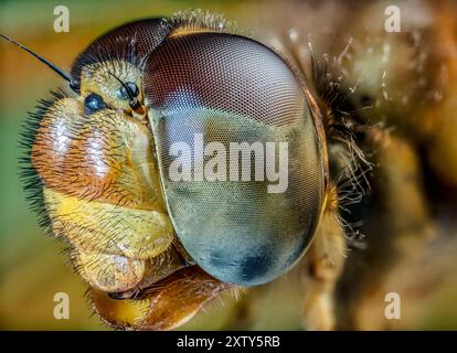 Zusammengesetzte Augen einer Libelle Stockfoto