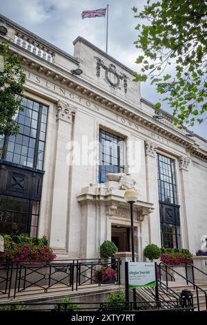 Das Rathaus Von Islington In London. Das Rathaus von Islington befindet sich in der Upper Street, Islington, London. Erbaut im Jahr 1930, Architekt Edward Charles Philip Monson. Stockfoto