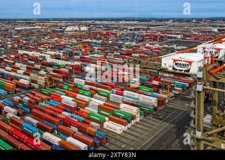 Container Yard, Port Elizabeth, NJ Stockfoto