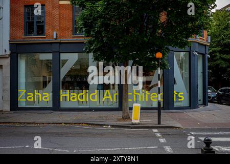 Zaha Hadid Architects Studio in Goswell Road, Clerkenwell, London. Zaha Hadid Architects Design Shop London. Stockfoto