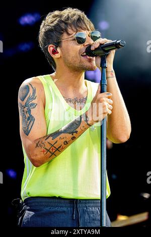 Ungarn 10 August 2024 Louis Tomlinson - Ex One Direction - Live beim Sziget Festival in Budapest © Andrea Ripamonti / Alamy Stockfoto