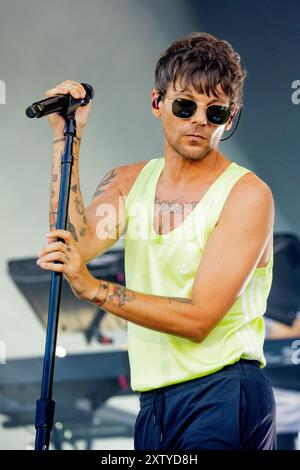 Ungarn 10 August 2024 Louis Tomlinson - Ex One Direction - Live beim Sziget Festival in Budapest © Andrea Ripamonti / Alamy Stockfoto