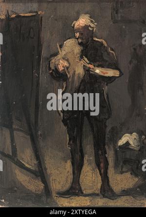 Der Maler vor seinem Gemälde (Le Peintre devant son tableau), Honoré Daumier. c. 1870. Stockfoto