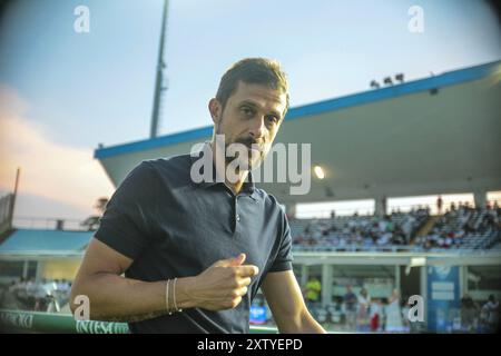 Alessio Dionisi Head Coach des Palermo FC während des Brescia Calcio FC vs Palermo FC, 1Â° Serie BKT 2024-25 Spiel im Mario Rigamonti Stadion in Brescia, Italien, am 16. August 2024. Stockfoto