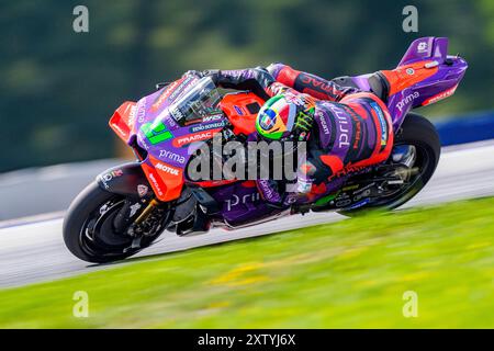 Spielberg, Österreich. August 2024. SPIELBERG, ÖSTERREICH - 16. AUGUST: Franco Morbidelli aus Italien und Prima Pramac Racing während der MotoGP of Austria - Training am Red Bull Ring am 16. August 2024 in Spielberg, Österreich.240816 SEPA 01 081 - 20240816 PD4539 Credit: APA-PictureDesk/Alamy Live News Stockfoto