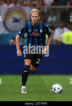 Warschau, Polen. August 2024. Mitchel Bakker aus Atalanta während des UEFA Super Cup-Spiels im Nationalstadion Warschau. Der Bildnachweis sollte lauten: Jonathan Moscrop/Sportimage Credit: Sportimage Ltd/Alamy Live News Stockfoto