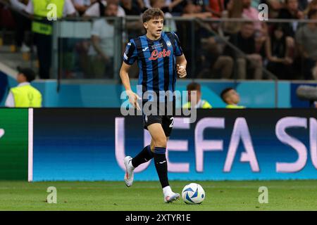 Warschau, Polen. August 2024. Marco Palestra aus Atalanta während des UEFA-Superpokals im Nationalstadion Warschau. Der Bildnachweis sollte lauten: Jonathan Moscrop/Sportimage Credit: Sportimage Ltd/Alamy Live News Stockfoto