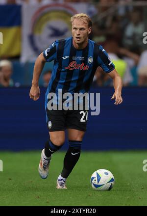 Warschau, Polen. August 2024. Mitchel Bakker aus Atalanta während des UEFA Super Cup-Spiels im Nationalstadion Warschau. Der Bildnachweis sollte lauten: Jonathan Moscrop/Sportimage Credit: Sportimage Ltd/Alamy Live News Stockfoto