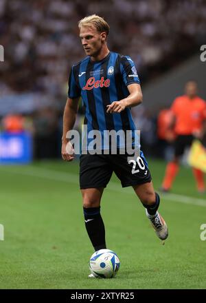 Warschau, Polen. August 2024. Mitchel Bakker aus Atalanta während des UEFA Super Cup-Spiels im Nationalstadion Warschau. Der Bildnachweis sollte lauten: Jonathan Moscrop/Sportimage Credit: Sportimage Ltd/Alamy Live News Stockfoto