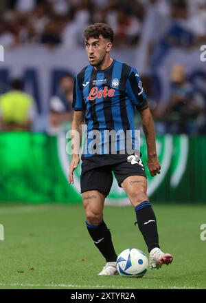 Warschau, Polen. August 2024. Matteo Ruggieri aus Atalanta während des UEFA-Superpokals im Nationalstadion Warschau. Der Bildnachweis sollte lauten: Jonathan Moscrop/Sportimage Credit: Sportimage Ltd/Alamy Live News Stockfoto