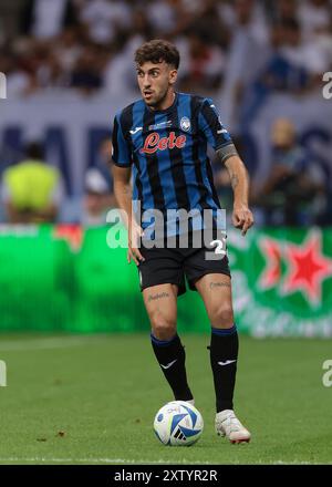 Warschau, Polen. August 2024. Matteo Ruggieri aus Atalanta während des UEFA-Superpokals im Nationalstadion Warschau. Der Bildnachweis sollte lauten: Jonathan Moscrop/Sportimage Credit: Sportimage Ltd/Alamy Live News Stockfoto