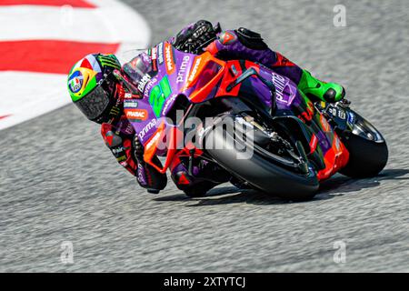 Spielberg, Österreich. August 2024. SPIELBERG, ÖSTERREICH - 16. AUGUST: Franco Morbidelli aus Italien und Prima Pramac Racing während der MotoGP of Austria - Training am Red Bull Ring am 16. August 2024 in Spielberg, Österreich.240816 SEPA 01 052 - 20240816 PD5152 Credit: APA-PictureDesk/Alamy Live News Stockfoto