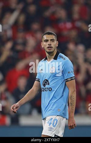 Curitiba, Brasilien. August 2024. Matias Moreno aus Belgrano, während der Copa Sudamericana 2024 am 15. August im Stadion Arena da Baixada in Curitiba, Brasilien, das erste Leg der Achtelfinale zwischen dem brasilianischen Athletico Paranaense und dem argentinischen Belgrano spielte. Foto: Heuler Andrey/DiaEsportivo/Alamy Live News Credit: DiaEsportivo/Alamy Live News Stockfoto