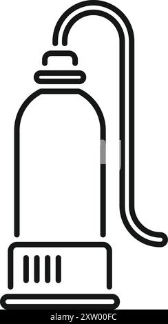 Schwarzes Umrisssymbol einer elektrischen Wasserpumpe, die zum Pumpen von Wasser aus einem Brunnen oder einer anderen Quelle verwendet wird Stock Vektor