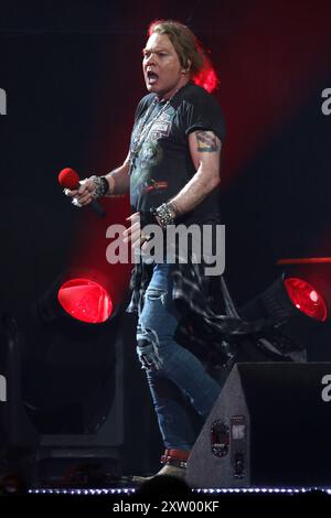 Axl Rose von Guns N' Roses tritt im Madison Square Garden in New York auf. Stockfoto