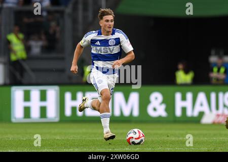 Patrick Sussek ( MSV Duisburg ). GER, MSV Duisburg vs. SV Eintracht Hohkeppel, Fussball, Regionalliga West, 4. Spieltag, Spielzeit 2024/2025, 16.08.2024 DFL/DFB-VORSCHRIFTEN VERBIETEN JEDE VERWENDUNG VON FOTOGRAFIEN ALS BILDSEQUENZEN UND/ODER QUASI-VIDEO Foto: Eibner-Pressefoto/Thomas Thienel Stockfoto