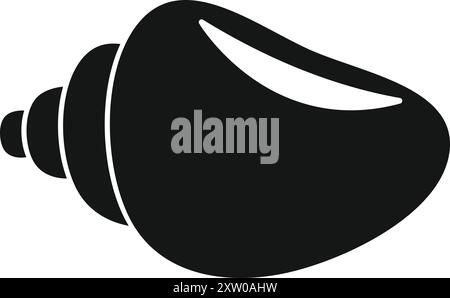 Einfache Vektorsymbol einer Muschel, die an Strandurlaube und Meeresleben erinnert Stock Vektor