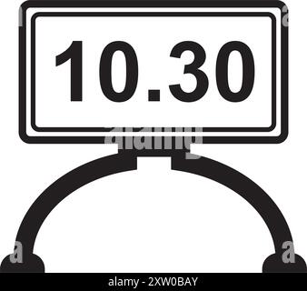 Wecker Symbol Vektor Illustration einfaches Design Stock Vektor