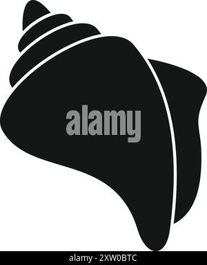 Einfache Vektor-Illustration einer Muschel, die die Schönheit des Ozeans in Ihre Designs bringt Stock Vektor