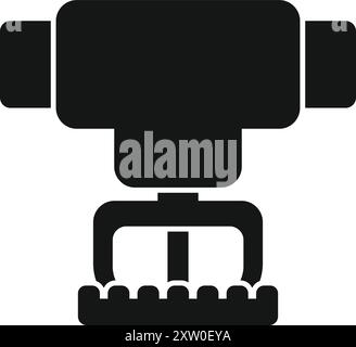 Einfaches Vektorsymbol einer Sprinkleranlage, die in Gebäuden zur Brandunterdrückung verwendet wird Stock Vektor