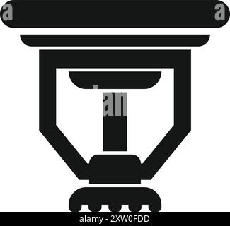 Von der Decke hängender Brandsprinkler, der das Gebäude vor einem Brand schützt Stock Vektor