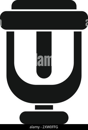 Einfaches Symbol für eine Sprinkleranlage, die für die Gebäudesicherheit und den Brandschutz unerlässlich ist Stock Vektor