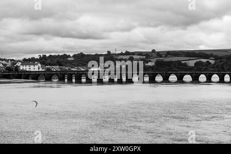 Bideford Bridge über den Fluss Torrige im Norden von Devon Westengland Großbritannien Stockfoto