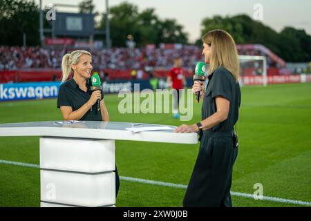 Friederike Kromp, Katrin Müller-Hohenstein, GER, SSV Ulm gegen FC Bayern München, Fussball, DFB-Pokal, 1. Runde, Spielzeit 2024/2025, 16.08.2024, Eibner-Pressefoto/Sascha Walther Stockfoto