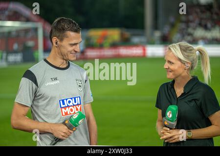 Thomas Woerle (SSV Ulm, Cheftrainer), Friederike Kromp, GER, SSV Ulm gegen FC Bayern München, Fussball, DFB-Pokal, 1. Runde, Spielzeit 2024/2025, 16.08.2024, Eibner-Pressefoto/Sascha Walther Stockfoto