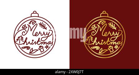 Set von Weihnachtskugeln Ornamente, Dekorationen, Vektor-Design Stock Vektor