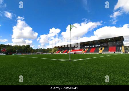 Vallingby, Schweden, 17. August 2024: Grimsta IP vor dem Spiel in der schwedischen Liga OBOS Damallsvenskan am 17. August 2024 zwischen Hammarby IF und Linkoping FC bei Grimsta IP in Vallingby (Stockholm), Schweden (Peter Sonander/SPP) Credit: SPP Sport Press Photo. /Alamy Live News Stockfoto