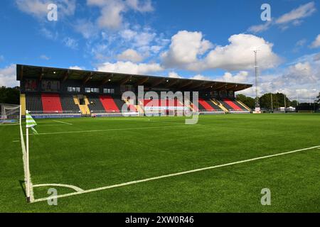 Vallingby, Schweden, 17. August 2024: Grimsta IP vor dem Spiel in der schwedischen Liga OBOS Damallsvenskan am 17. August 2024 zwischen Hammarby IF und Linkoping FC bei Grimsta IP in Vallingby (Stockholm), Schweden (Peter Sonander/SPP) Credit: SPP Sport Press Photo. /Alamy Live News Stockfoto