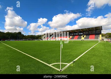 Vallingby, Schweden, 17. August 2024: Grimsta IP vor dem Spiel in der schwedischen Liga OBOS Damallsvenskan am 17. August 2024 zwischen Hammarby IF und Linkoping FC bei Grimsta IP in Vallingby (Stockholm), Schweden (Peter Sonander/SPP) Credit: SPP Sport Press Photo. /Alamy Live News Stockfoto