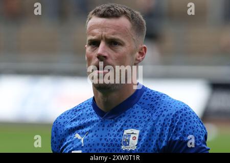 Barrow Torhüter Paul Farman während des Spiels der Sky Bet League 2 zwischen Carlisle United und Barrow im Brunton Park, Carlisle am Samstag, den 17. August 2024. (Foto: Michael Driver | MI News) Credit: MI News & Sport /Alamy Live News Stockfoto