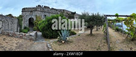 Detail des Innenraums der Burg Doria in Portovenere. Porto Venere, Italien Stockfoto