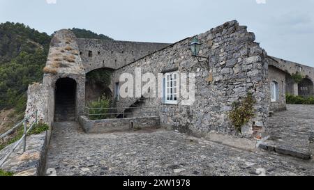 Detail des Innenraums der Burg Doria in Portovenere. Porto Venere, Italien Stockfoto