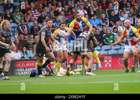 Leeds, Großbritannien. August 2024. ***Will Lovell will sich während des Magic Weekend Super League Spiels zwischen Hull FC und London Broncos am 17. August 2024 in der Elland Road in Leeds, England, auszahlen. Foto von Simon Hall. Nur redaktionelle Verwendung, Lizenz für kommerzielle Nutzung erforderlich. Keine Verwendung bei Wetten, Spielen oder Publikationen eines einzelnen Clubs/einer Liga/eines Spielers. Quelle: UK Sports Pics Ltd/Alamy Live News Stockfoto