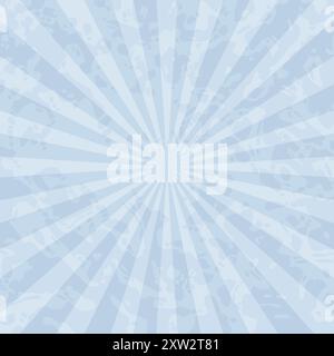 Retro-Hintergrund im Vintage-Stil mit blauen Strahlen. Stock Vektor